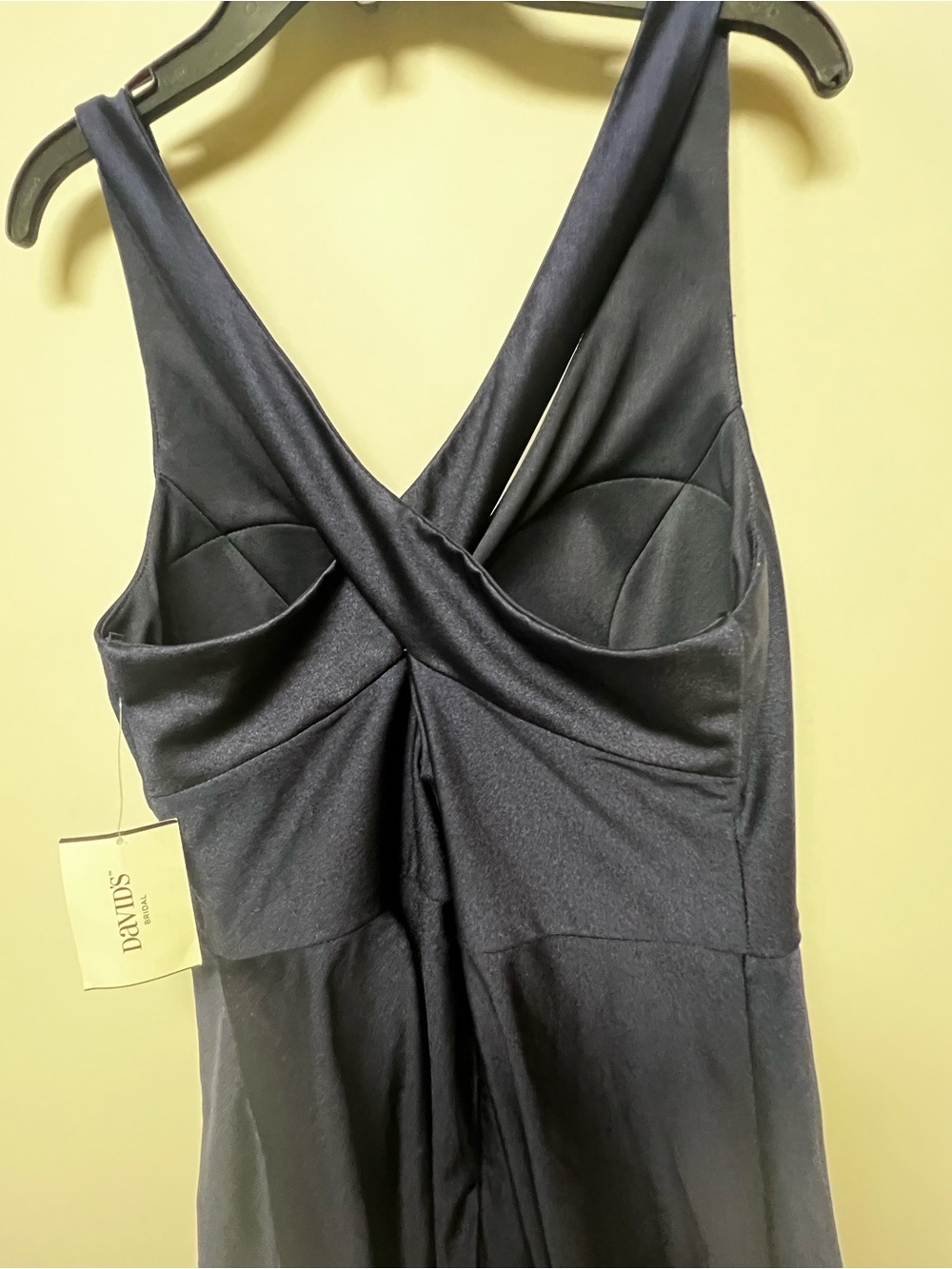 JUMP APPAREL BY WENDYE CHAITIN V NECK SKATER SKIRT STYLE DRESS SIZE 11-12. NAVY - Picture 10 of 13